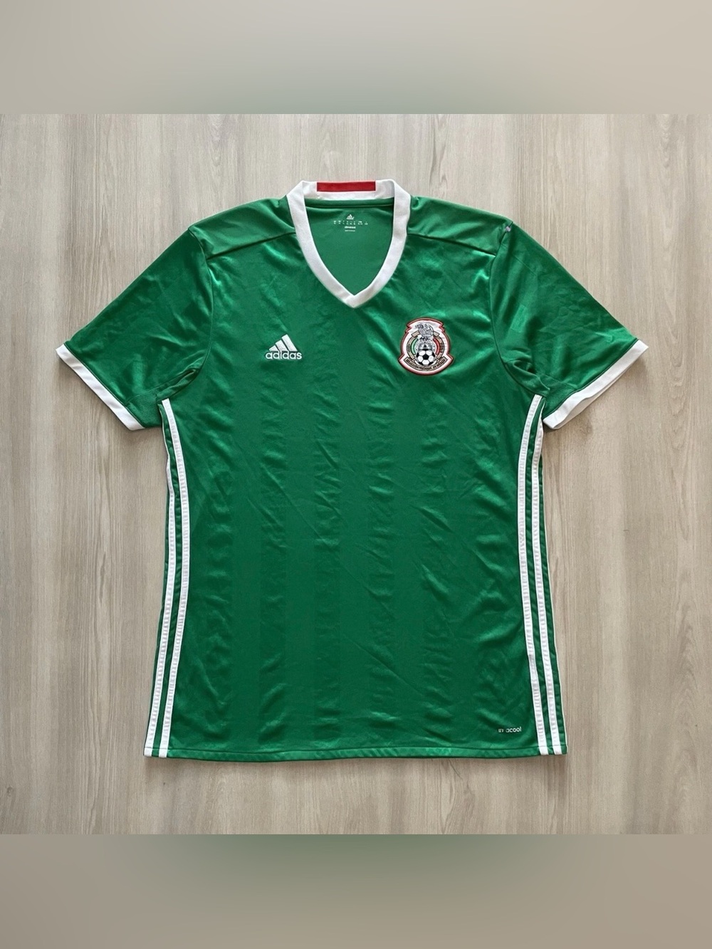 Mexico 2016 Soccer National Team Adidas Jersey Green Sz XL